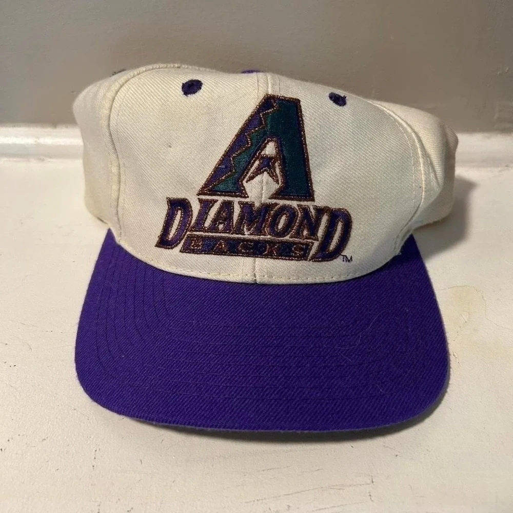Vintage 90s Arizona diamondbacks logo athletic wool plain logo SnapBack hat cap - Picture 1 of 4